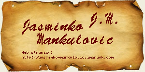 Jasminko Mankulović vizit kartica